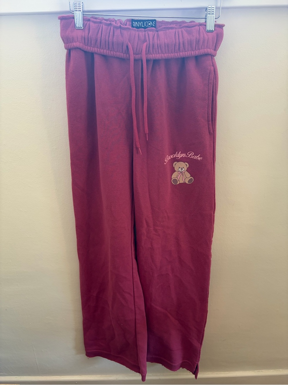 Pink Vinyl Icons pre-folded Sweatpants #Brooklyn babe #comfort